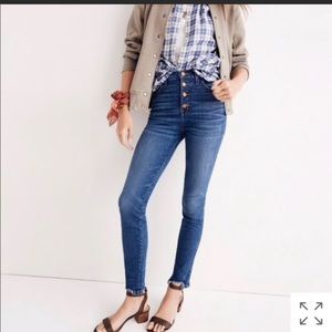 Madewell 10in high rise button front jeans